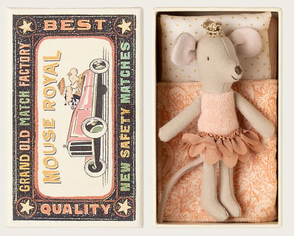 Maileg princess mouse in matchbox, little sister