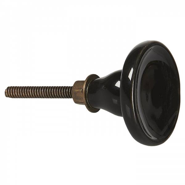 Knotter av sort keramikk, simpel, Ø: 4cm